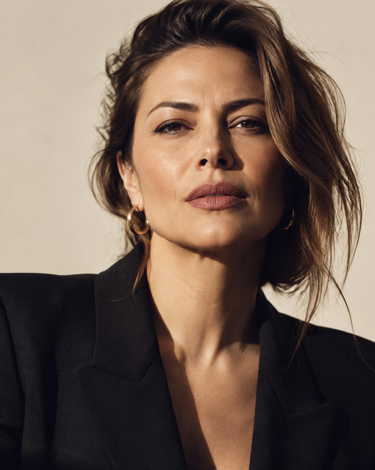 Portrait d'une femme regardant l'objectif